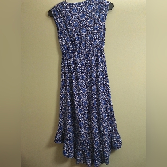 One Step Up Blue Floral High/Low Girls Dress Size Small (7/8) - Picture 2 of 4